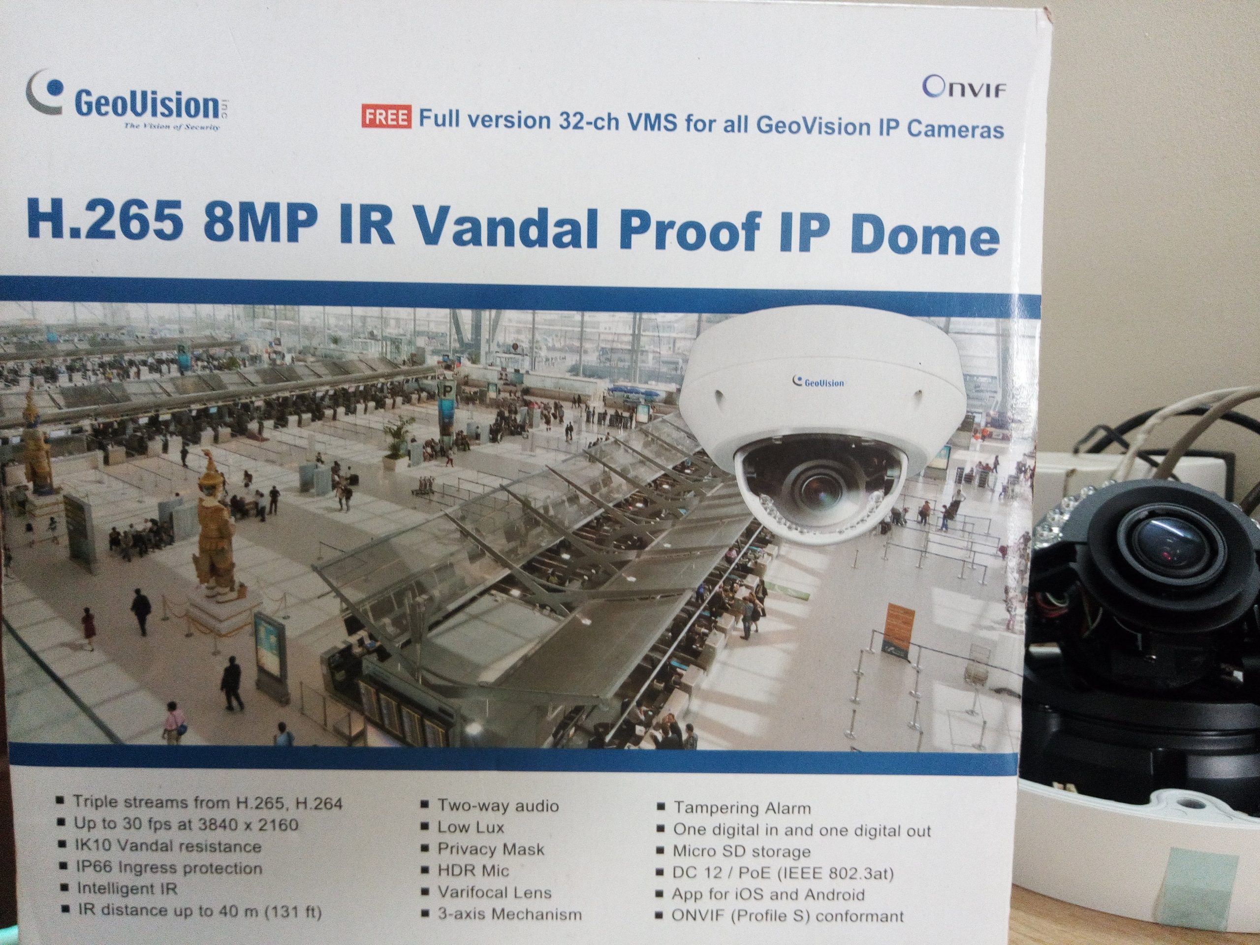 Geovision GV-VD8700 8MP H.265 Face Recognition Low Lux WDR IR Vandal Proof IP Dome - Image 2